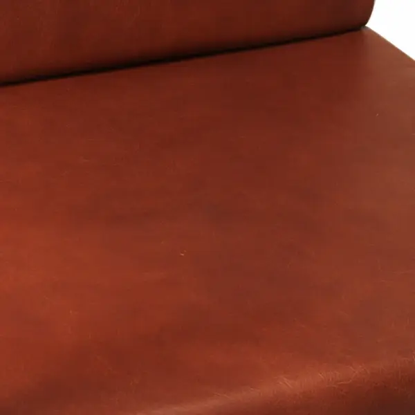 Pruun ehtsast nahast tugitool pulbervärvitud terasraamiga, 55 x 62 x 75 cm – 6