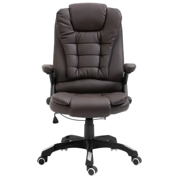 Pruun ergonoomiline kontoritool reguleeritava kõrguse ja seljatoega, kunstnahk - 2