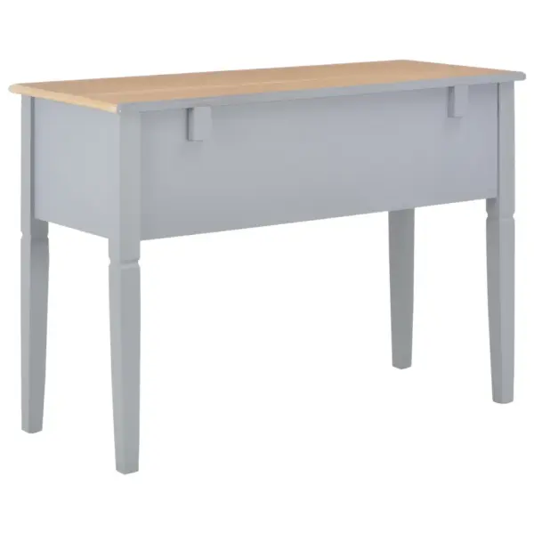 Kirjutuslaud 5 sahtliga, pruun-hall MDF ja männipuit, 109,5 x 45 x 77,5 cm – 4