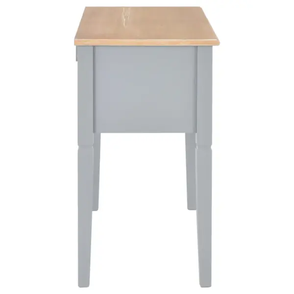 Kirjutuslaud 5 sahtliga, pruun-hall MDF ja männipuit, 109,5 x 45 x 77,5 cm – 5