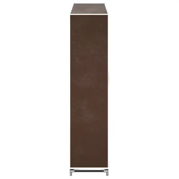 Kangast kingakapp kattega, 10 riiulit, pruun, 115 x 28 x 110 cm – 5