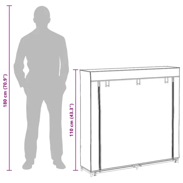 Kangast kingakapp kattega, 10 riiulit, pruun, 115 x 28 x 110 cm – 10