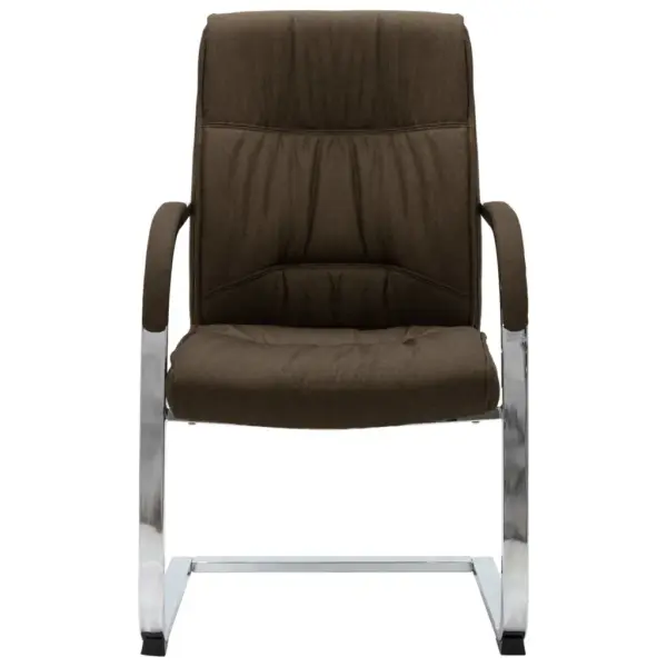 Ergonoomiline pruun kangast kontoritool käetugedega, kroomitud raam, 58 x 67,5 x 102 cm – 2