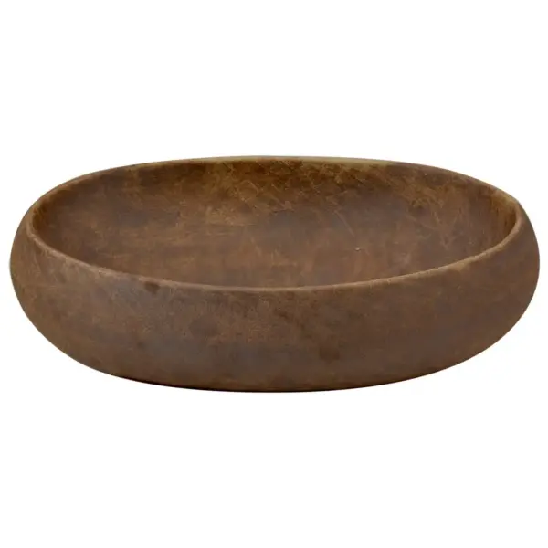 Pruun ovaalne keraamiline tööpinnavalamu 59 x 40 x 15 cm – 4