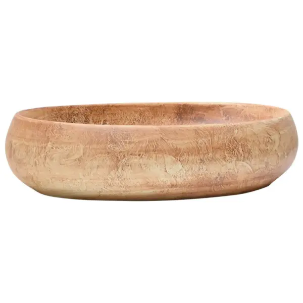 Pruun ovaalne keraamiline tööpinnapealne vannitoavalamu, 59 x 40 x 15 cm – 2