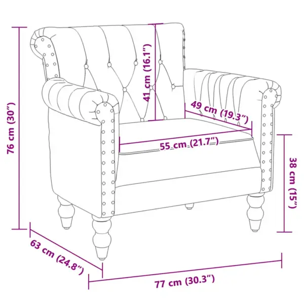 Pruun ehtsast kitsenahast tugitool mangopuidust jalgadega, 77 x 63 x 76 cm – 10