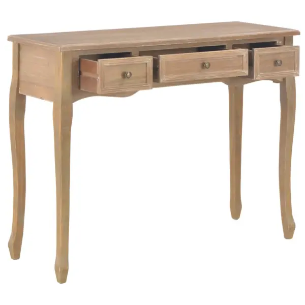 Kolme sahtliga konsoollaud, pruun MDF ja männipuit, 100 x 35 x 78 cm – 2