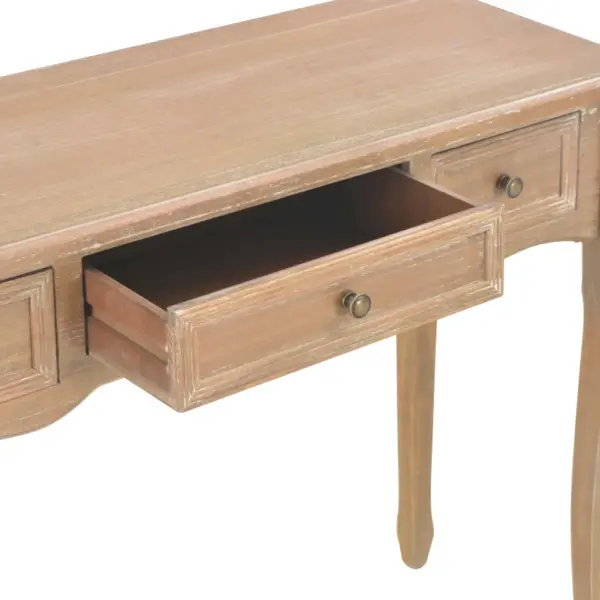 Kolme sahtliga konsoollaud, pruun MDF ja männipuit, 100 x 35 x 78 cm – 7