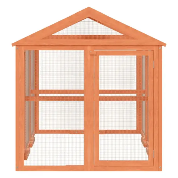 Väliaedik väikeloomadele, pruun männipuit ja vineer, 141 x 94 x 104 cm – 5