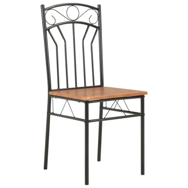 Pruun-mustad söögitoolid MDF-ist istmeplaadi ja terasraamiga, 2 tk, 40 x 48 x 86 cm – 2