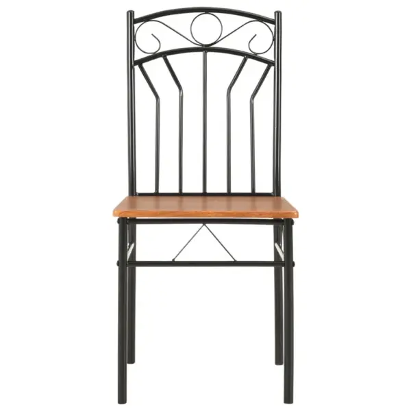 Pruun-mustad söögitoolid MDF-ist istmeplaadi ja terasraamiga, 2 tk, 40 x 48 x 86 cm – 3