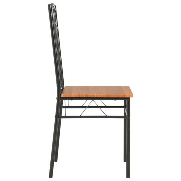 Pruun-mustad söögitoolid MDF-ist istmeplaadi ja terasraamiga, 2 tk, 40 x 48 x 86 cm – 5
