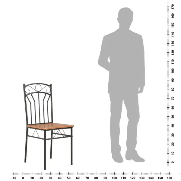 Pruun-mustad söögitoolid MDF-ist istmeplaadi ja terasraamiga, 2 tk, 40 x 48 x 86 cm – 8