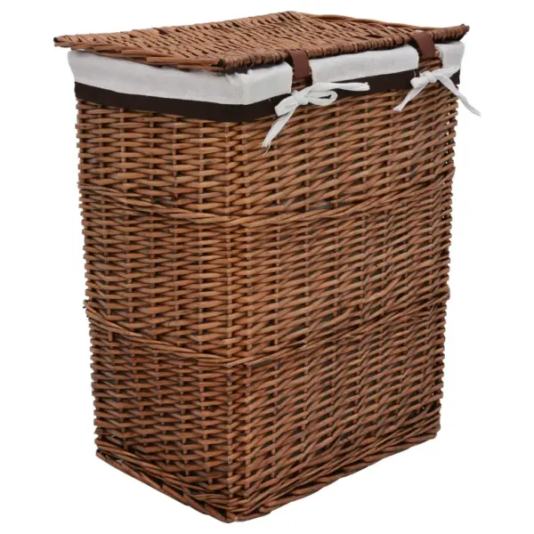 Pruun pajust pesukorv, 43 x 34 x 57,5 cm – 4