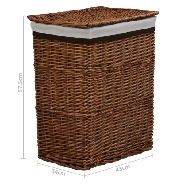 Pruun pajust pesukorv, 43 x 34 x 57,5 cm – 8