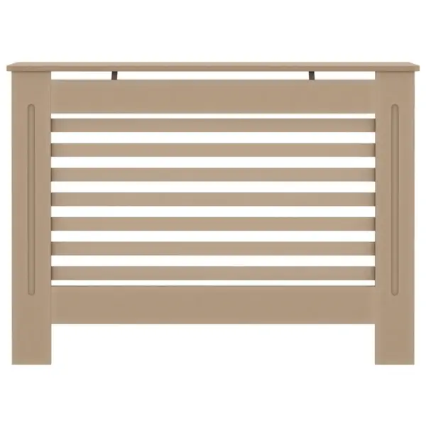 Pruun MDF radiaatorikate horisontaalsete liistudega, 112 x 19 x 81,5 cm – 4