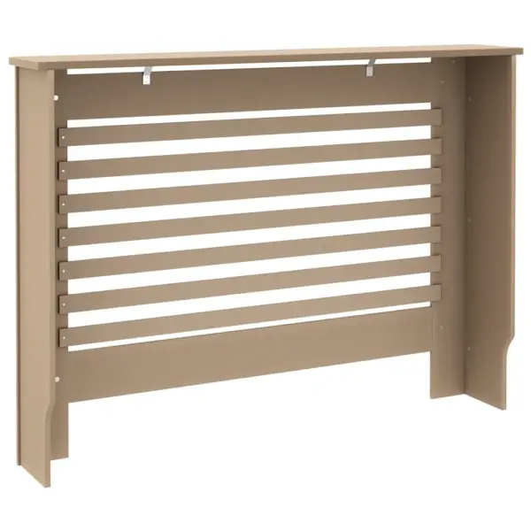 Pruun MDF radiaatorikate horisontaalsete liistudega, 112 x 19 x 81,5 cm – 6