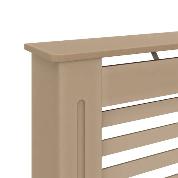 Pruun MDF radiaatorikate horisontaalsete liistudega, 112 x 19 x 81,5 cm – 7