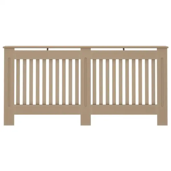 Pruun radiaatorikate vertikaalsete liistudega, tehispuit, 172 x 19 x 81 cm – 4