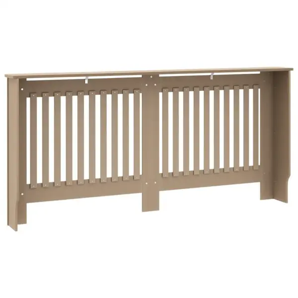 Pruun radiaatorikate vertikaalsete liistudega, tehispuit, 172 x 19 x 81 cm – 6