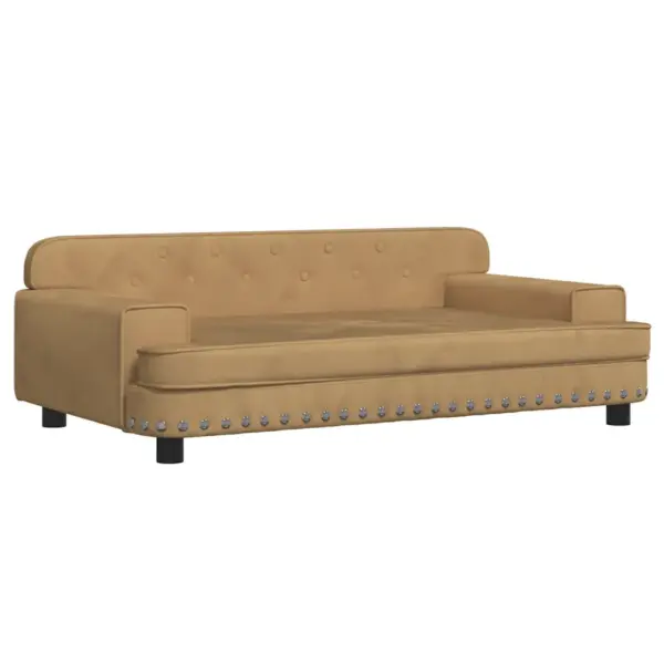 Pruun sametist koeradiivan väikestele koertele, 90 x 53 x 30 cm – 2