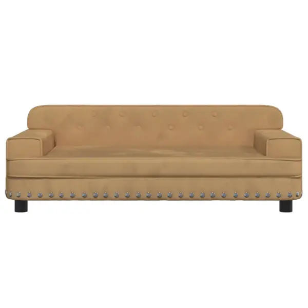 Pruun sametist koeradiivan väikestele koertele, 90 x 53 x 30 cm – 3