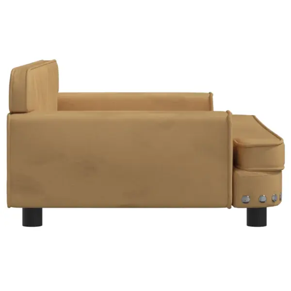 Pruun sametist koeradiivan väikestele koertele, 90 x 53 x 30 cm – 4