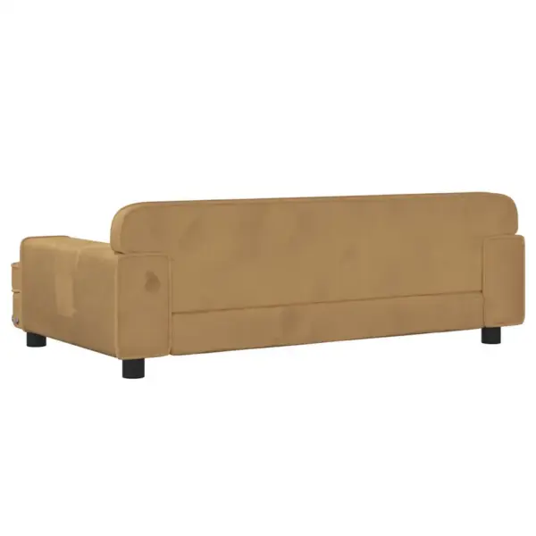 Pruun sametist koeradiivan väikestele koertele, 90 x 53 x 30 cm – 5