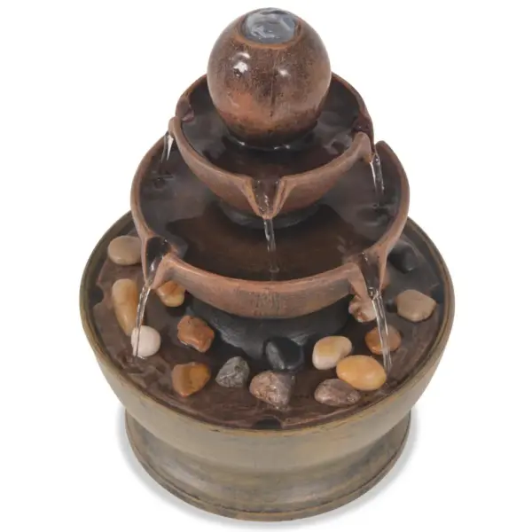 Pruun sisepurskkaev pumbaga, polüvaik, 17,5 x 17,5 x 23 cm – 2