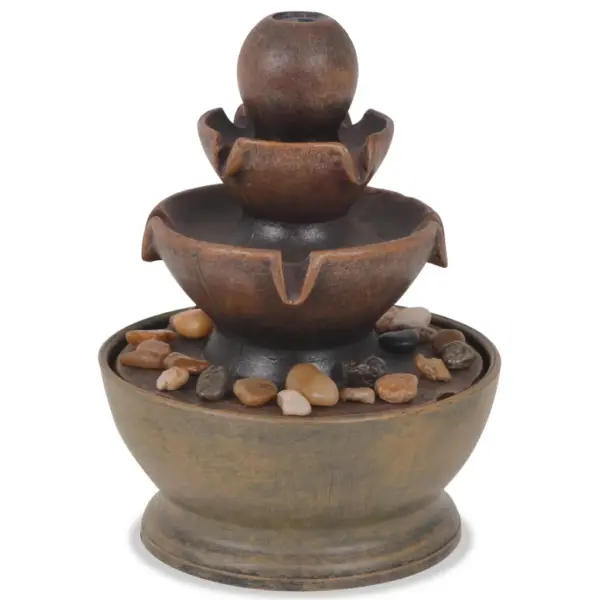 Pruun sisepurskkaev pumbaga, polüvaik, 17,5 x 17,5 x 23 cm – 3