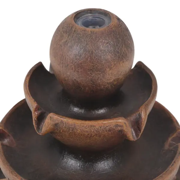 Pruun sisepurskkaev pumbaga, polüvaik, 17,5 x 17,5 x 23 cm – 5