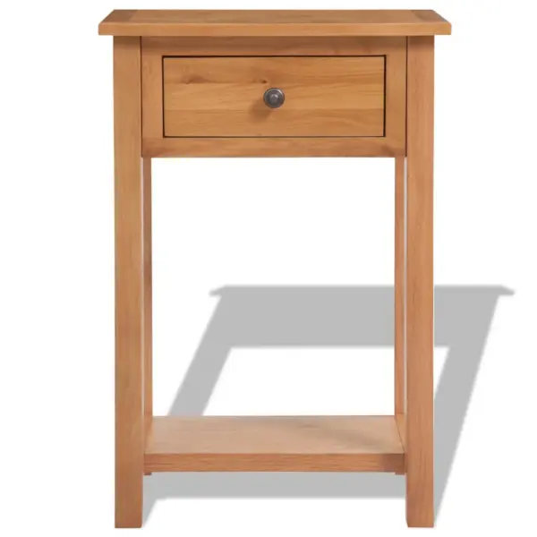 Pruun tammepuidu ja MDF-plaadiga konsoollaud, 50 x 32 x 75 cm - 2