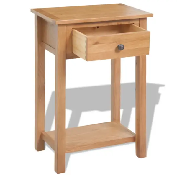Pruun tammepuidu ja MDF-plaadiga konsoollaud, 50 x 32 x 75 cm - 4