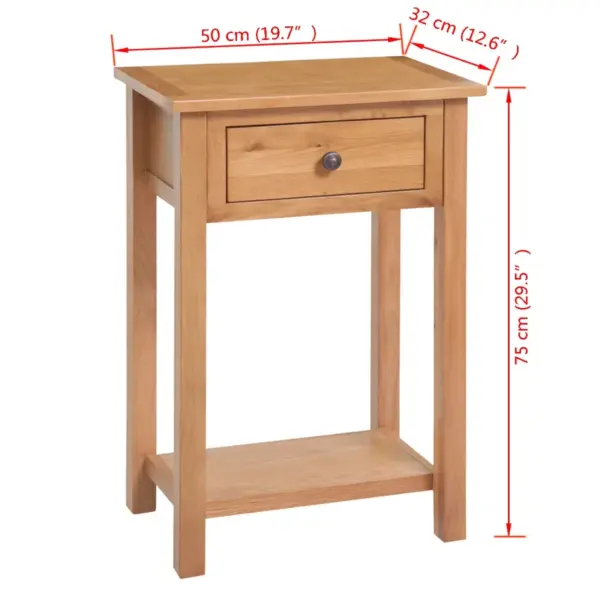 Pruun tammepuidu ja MDF-plaadiga konsoollaud, 50 x 32 x 75 cm - 6