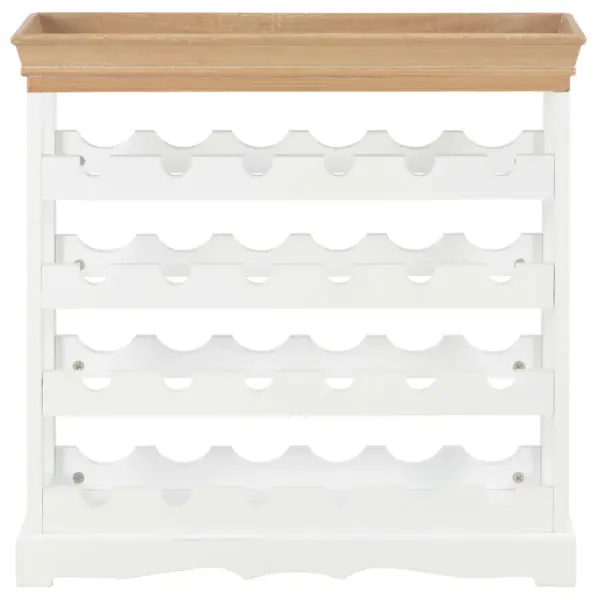 Veiniriiul 24 pudelile, pruun-valge MDF, 70 x 22,5 x 70,5 cm – 2