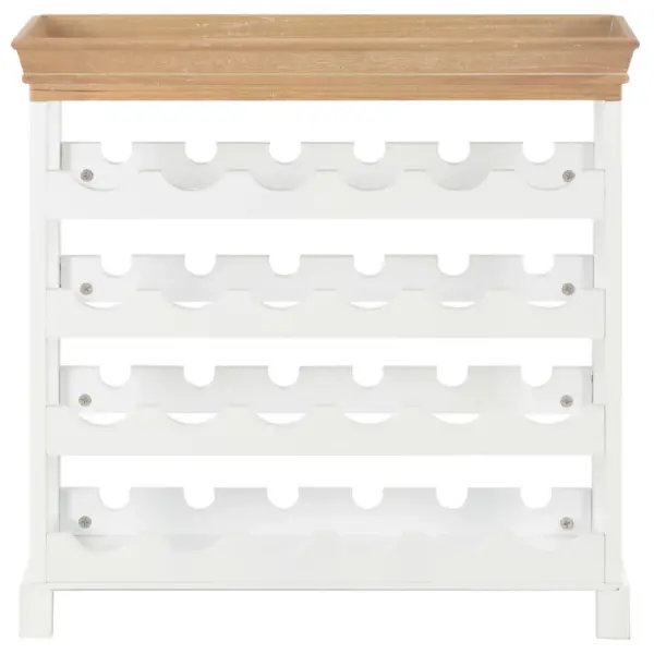 Veiniriiul 24 pudelile, pruun-valge MDF, 70 x 22,5 x 70,5 cm – 3
