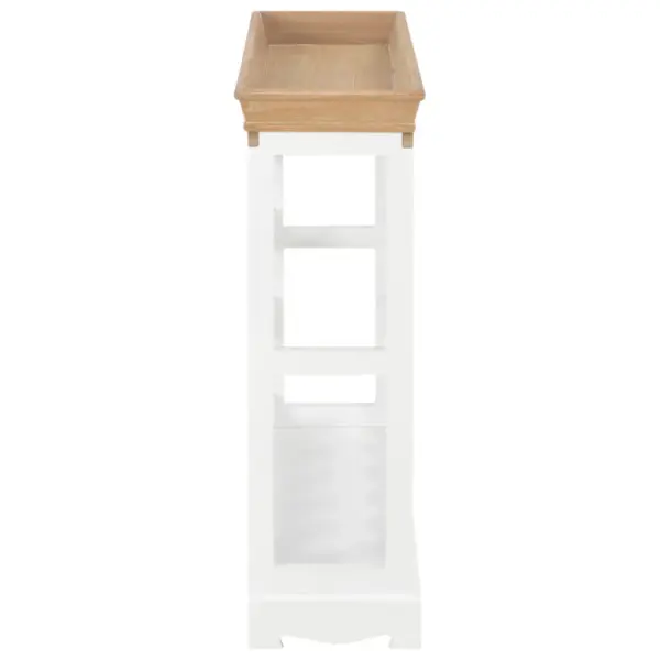 Veiniriiul 24 pudelile, pruun-valge MDF, 70 x 22,5 x 70,5 cm – 4