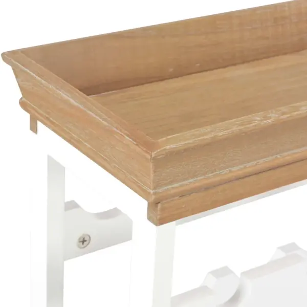 Veiniriiul 24 pudelile, pruun-valge MDF, 70 x 22,5 x 70,5 cm – 5