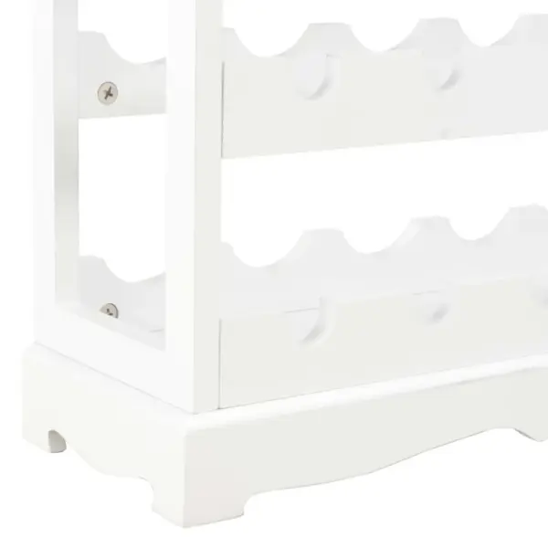 Veiniriiul 24 pudelile, pruun-valge MDF, 70 x 22,5 x 70,5 cm – 6