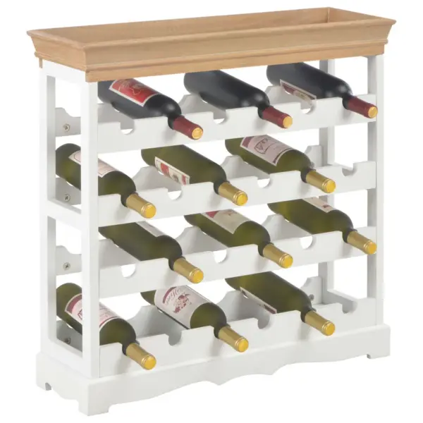 Veiniriiul 24 pudelile, pruun-valge MDF, 70 x 22,5 x 70,5 cm – 7