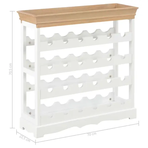 Veiniriiul 24 pudelile, pruun-valge MDF, 70 x 22,5 x 70,5 cm – 8