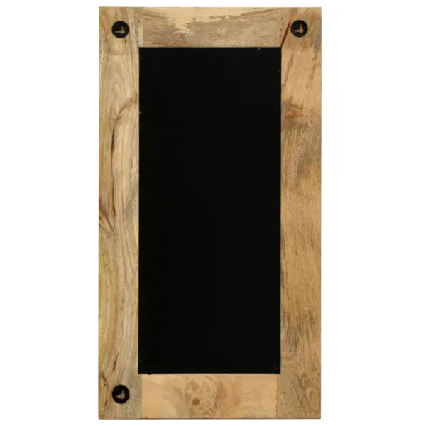 Pruuni mangopuidust raamiga peegel, 50 x 110 cm - 5