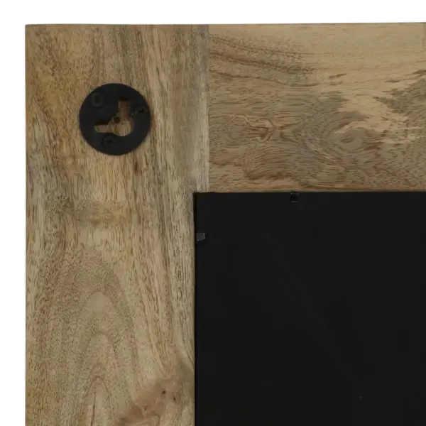 Pruuni mangopuidust raamiga peegel, 50 x 110 cm - 6