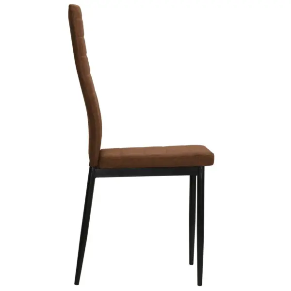 Pruunid kangast söögitoolid metallraamiga, 2 tk, 43 x 44 x 96 cm – 4