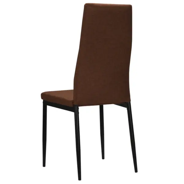 Pruunid kangast söögitoolid metallraamiga, 2 tk, 43 x 44 x 96 cm – 5