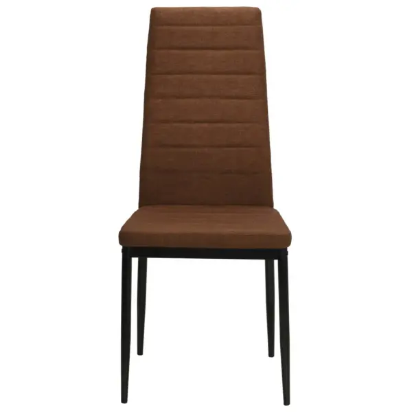 Pruunid kangast söögitoolid metallraamiga, 4 tk, 43 x 44 x 96 cm – 3