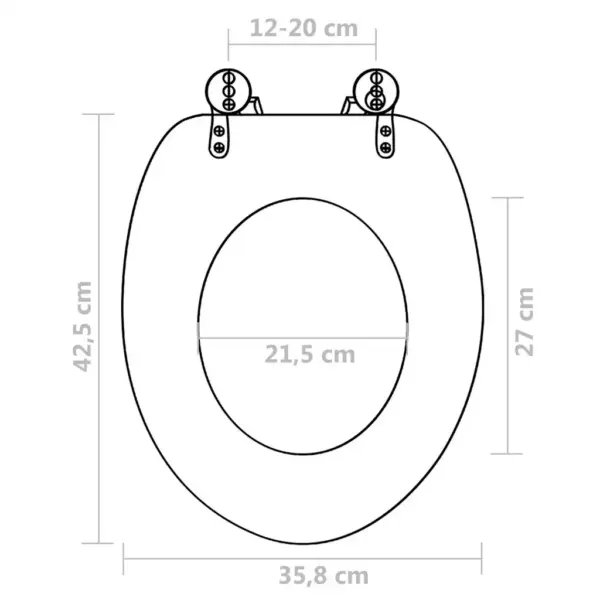 WC-prill-lauad kaantega, 2 tk, pruun MDF, reguleeritavate hingedega – 9