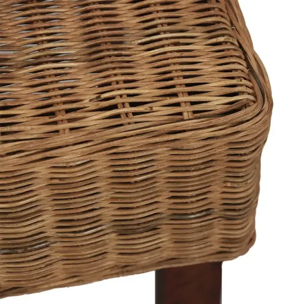Söögitoolid täismangopuust ja ehtsast rotangist, pruun, 2 tk, 47 x 60 x 97 cm – 8