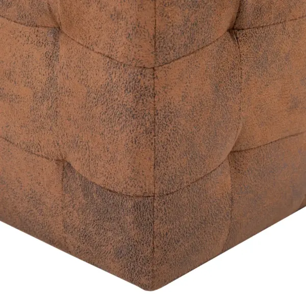 Pruunid kunstseemnisnahast tumbad, 2 tk, 30 x 30 x 30 cm - 5