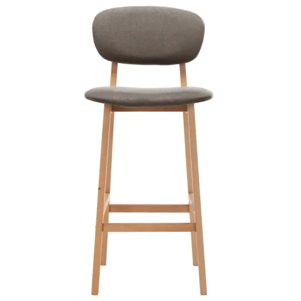 Pruunikashall kangast baaripukid pöökpuidust jalgadel, 2 tk, 45 x 47 x 92 cm – 3